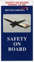 Image: safety information card: British Airways, Boeing 737-400