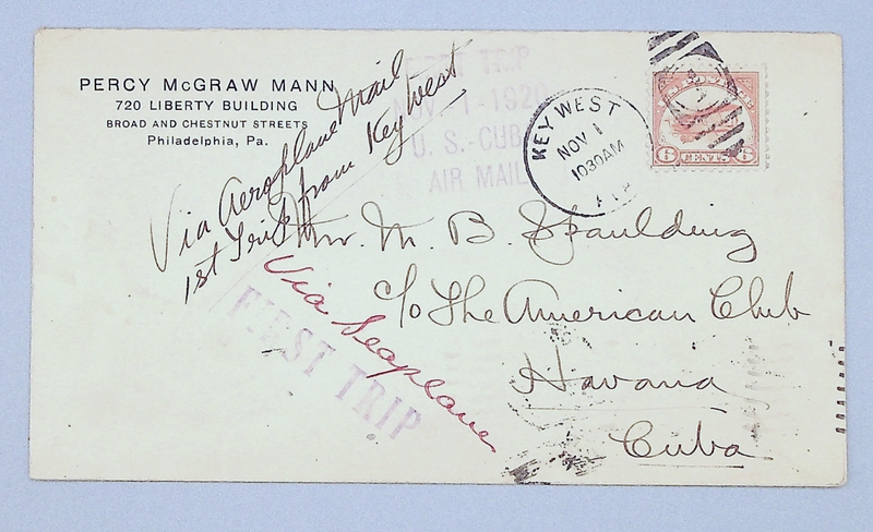 Image: airmail flight cover: Aeromarine West Indies Airways