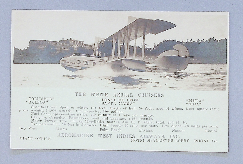 Image: postcard: Aeromarine West Indies Airways, Aeromarine 75