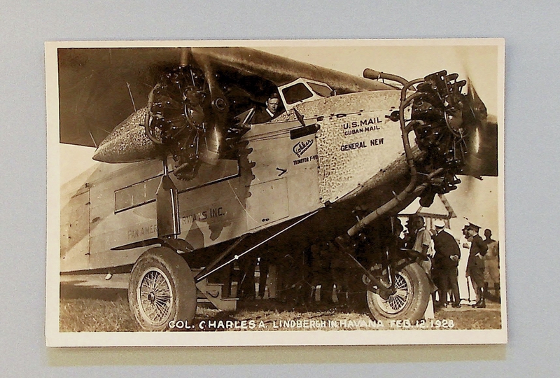 Image: postcard: Pan American Airways, Fokker F-10, Charles A. Lindbergh