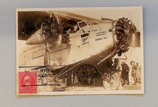 Image: postcard: Pan American Airways, Fokker F-10, Charles A. Lindbergh
