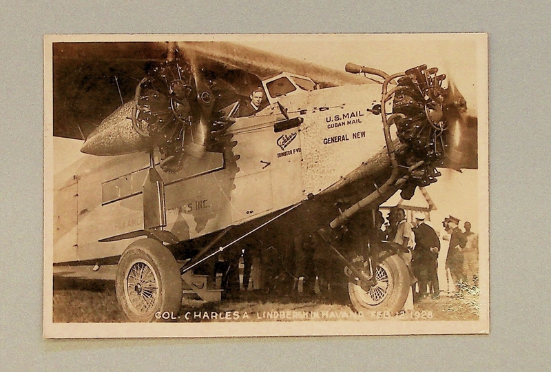 Image: postcard: Pan American Airways, Fokker F-10, Charles A. Lindbergh