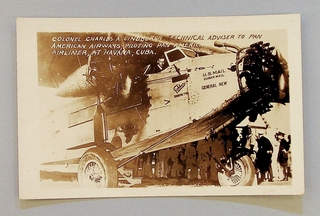 Image: postcard: Pan American Airways, Fokker F-10, Charles A. Lindbergh