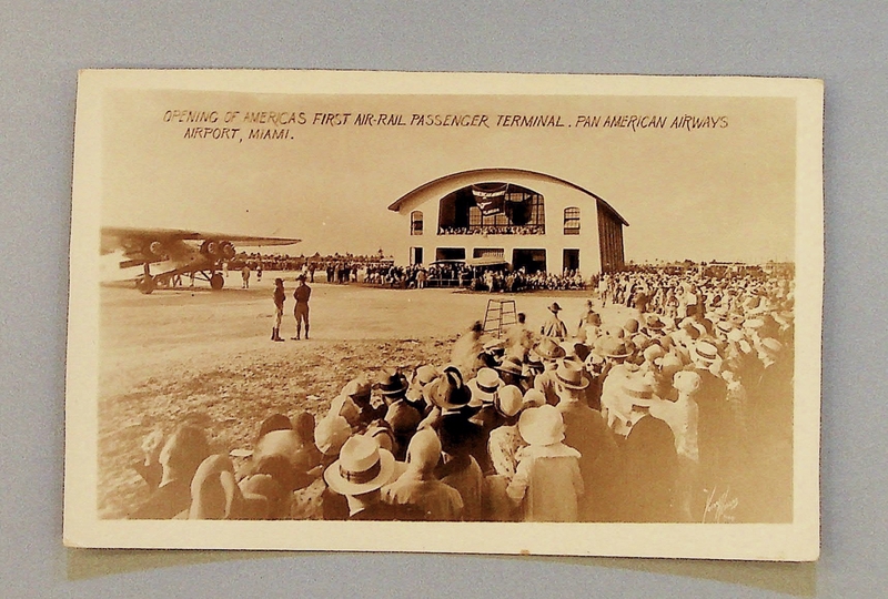 Image: postcard: Pan American Airways, Pan American Airways Airport, Fokker F-10