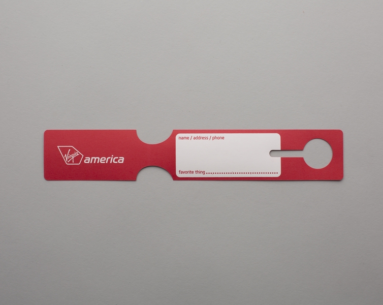 Image: luggage tag: Virgin America