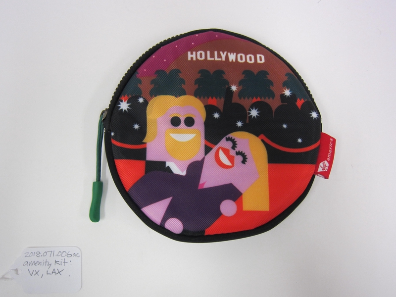 Image: amenity kit: Virgin America, first class, Los Angeles