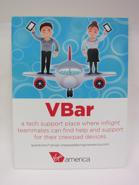 Image: employee information poster: Virgin America, VBar