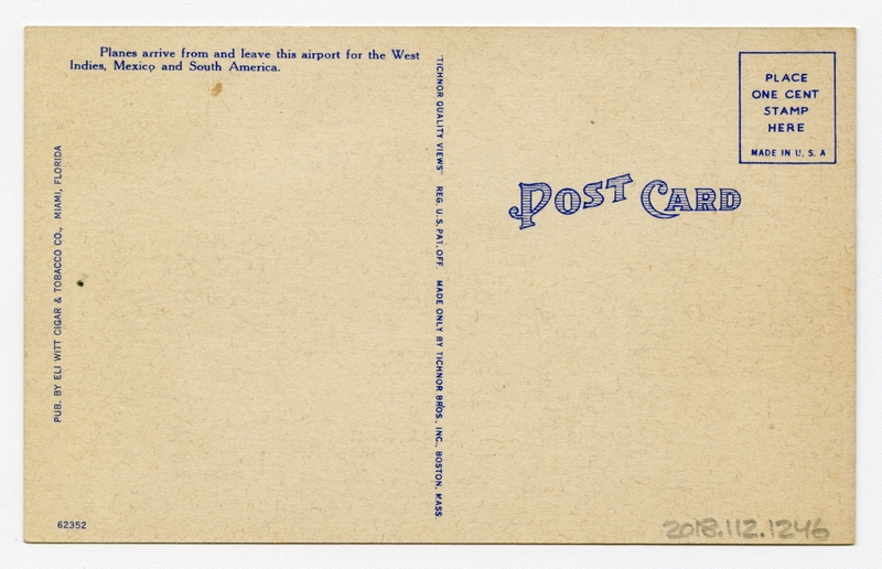 Image: postcard: Pan American Airways, Pan American Airport