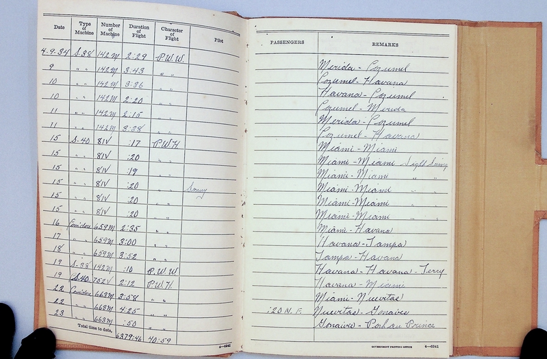 Image: logbook: Ralph A. Dahlstrom