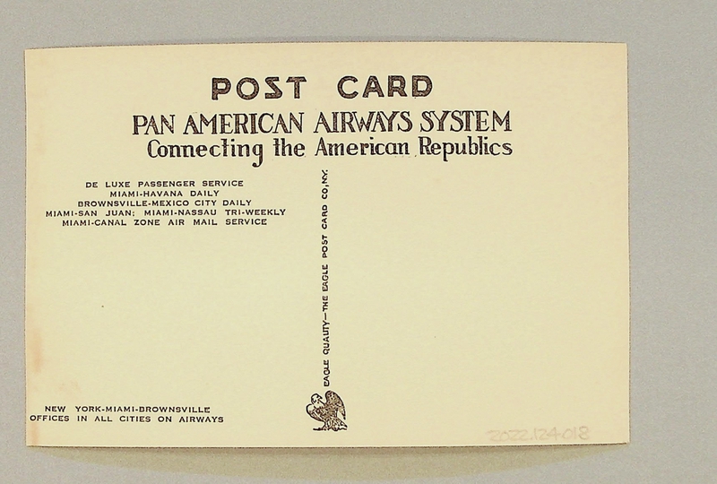Image: postcard: Pan American Airways, Pan American Airways Airport