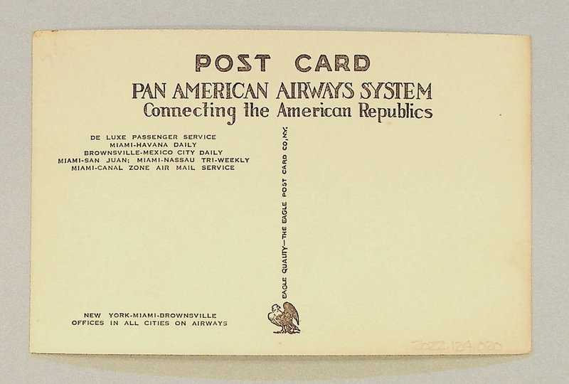 Image: postcard: Pan American Airways, Fokker F-10