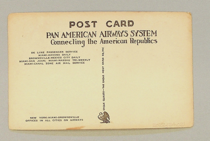 Image: postcard: Pan American Airways, Fokker F-10