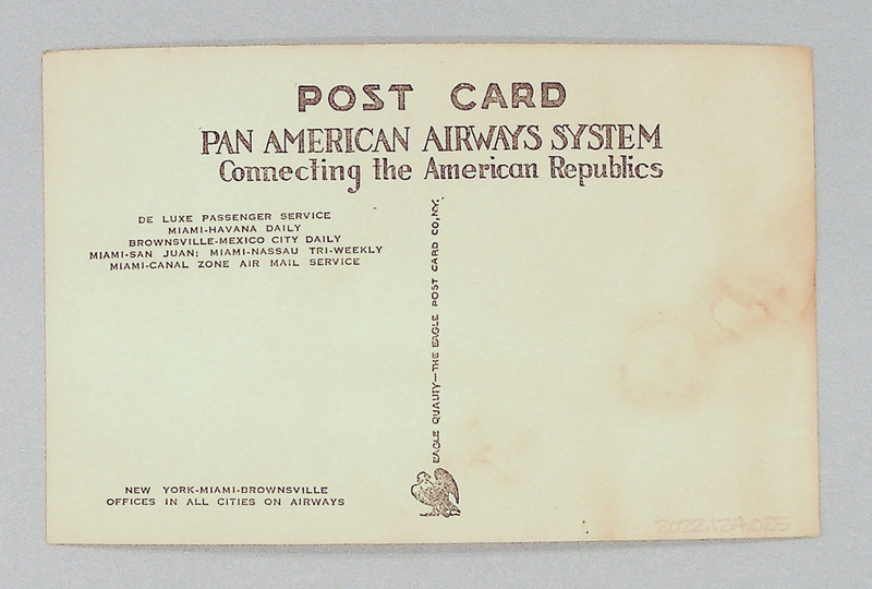 Image: postcard: Pan American Airways, Pan American Airways Airport