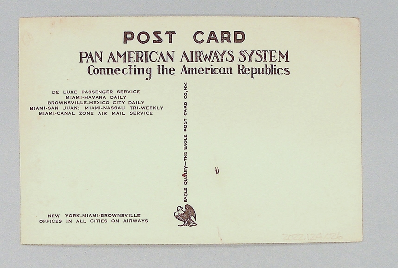 Image: postcard: Pan American Airways, Pan American Airways Airport