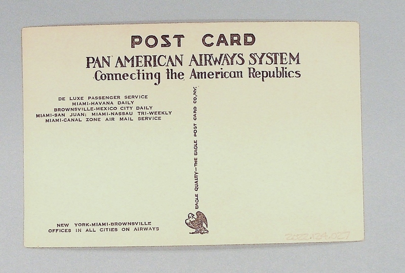 Image: postcard: Pan American Airways, Pan American Airways Airport