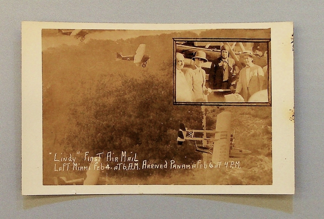 Postcard: Pan American Airways, Sikorsky S-38, Charles A. Lindbergh