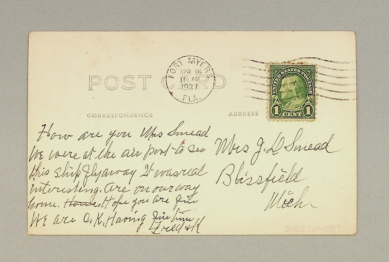 Image: postcard: Pan American Airways, Sikorsky S-42