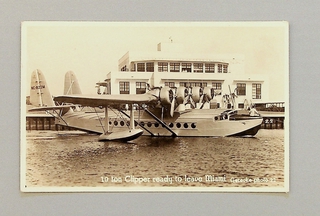 Image: postcard: Pan American Airways, Sikorsky S-42 Brazilian Clipper, International Pan American Airport