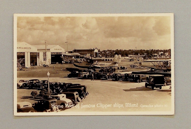 Postcard: Pan American Airways, Sikorsky S-42, International Pan American Airport