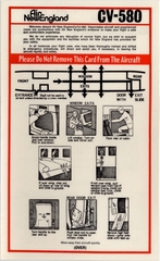 Image: safety information card: Air New England, Convair CV-580