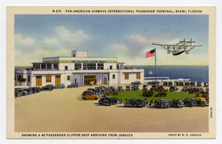 Image: postcard: Pan American Airways, Sikorsky S-40, Pan American Airways International Passenger Terminal