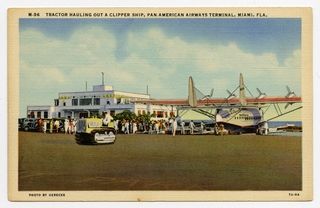 Image: postcard: Pan American Airways, Sikorsky S-42, Pan American Airport