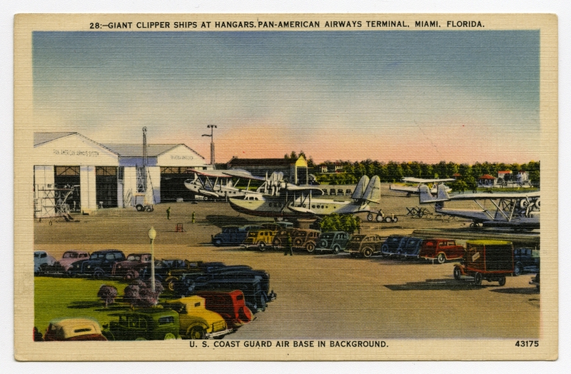 Image: postcard: Pan American Airways, Sikorsky S-42, Pan American Air Terminal