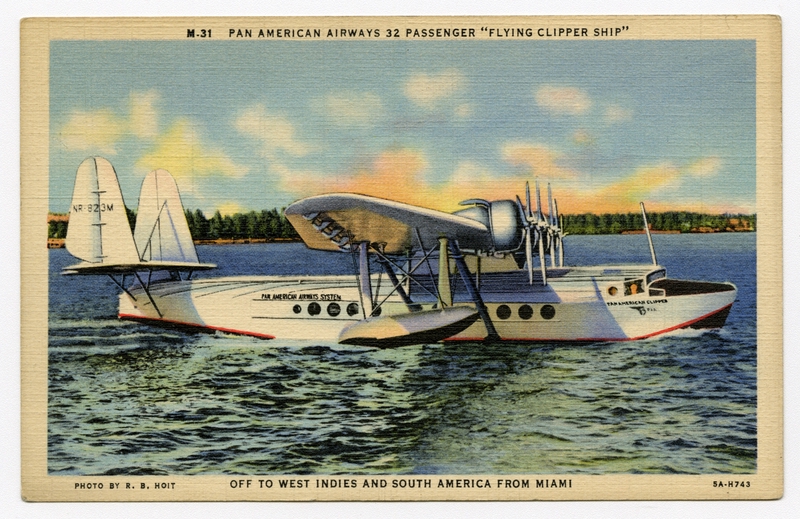 Image: postcard: Pan American Airways, Sikorsky S-42 West Indies Clipper