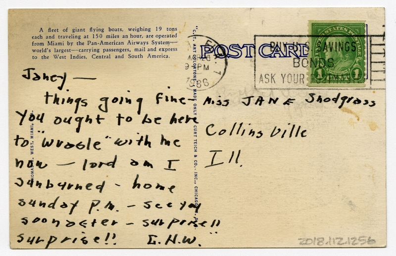 Image: postcard: Pan American Airways, Sikorsky S-42 West Indies Clipper