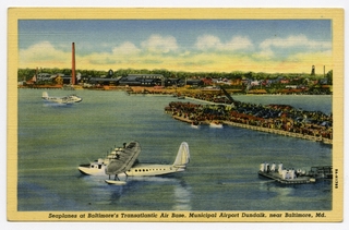 Image: postcard: Pan American Airways, Sikorsky S-42, Municipal Airport Dundalk