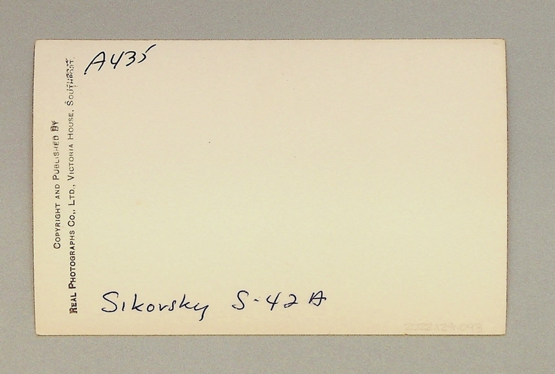 Image: postcard: Pan American Airways, Sikorsky S-42A