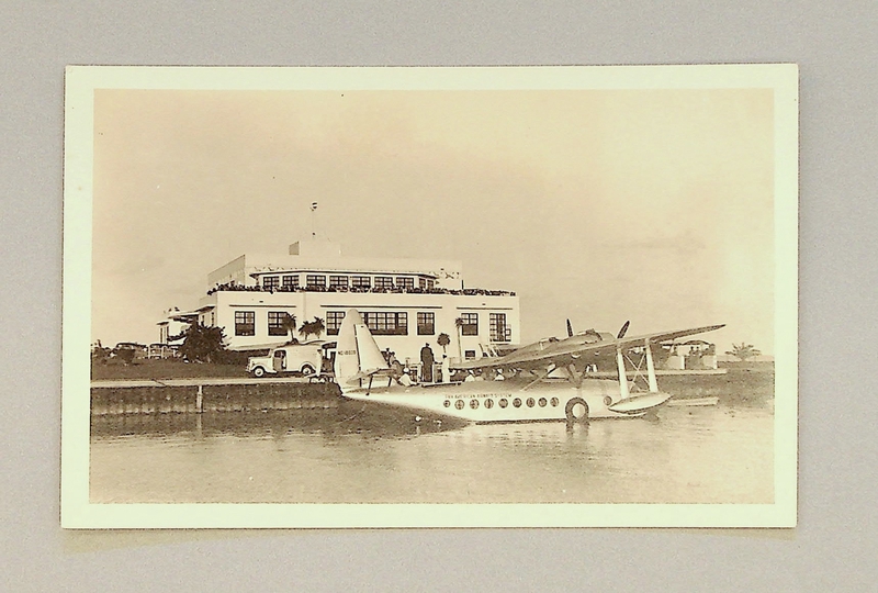 Image: postcard: Pan American Airways, Sikorsky S-43, International Pan American Airport
