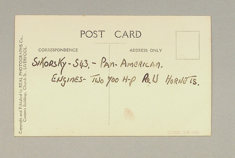 Image: postcard: Pan American Airways, Sikorsky S-43