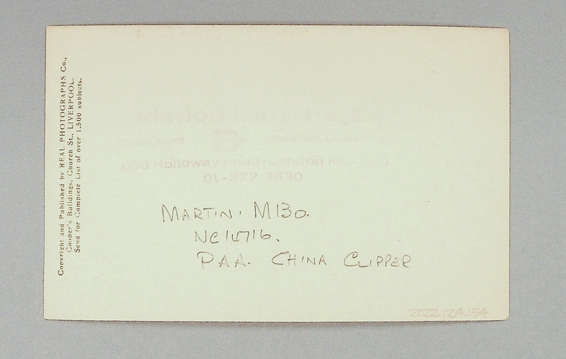 Image: postcard: Pan American Airways, Martin M-130 China Clipper