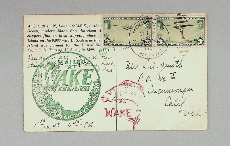 Image: postcard: Pan American Airways, Wake Island