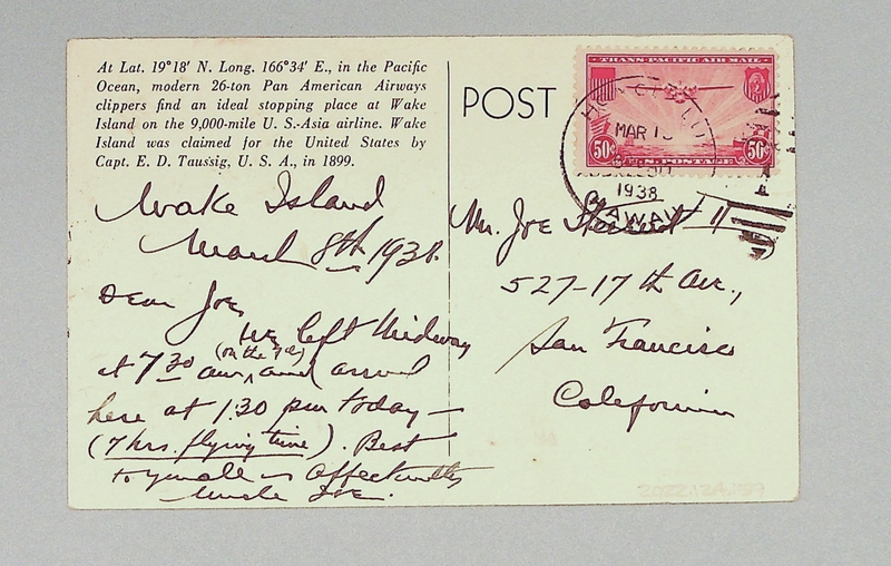 Image: postcard: Pan American Airways, Wake Island