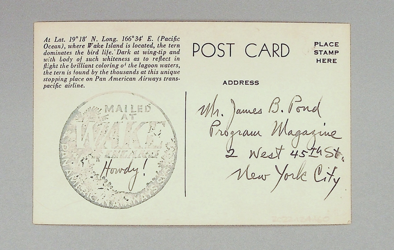 Image: postcard: Pan American Airways, Wake Island, terns