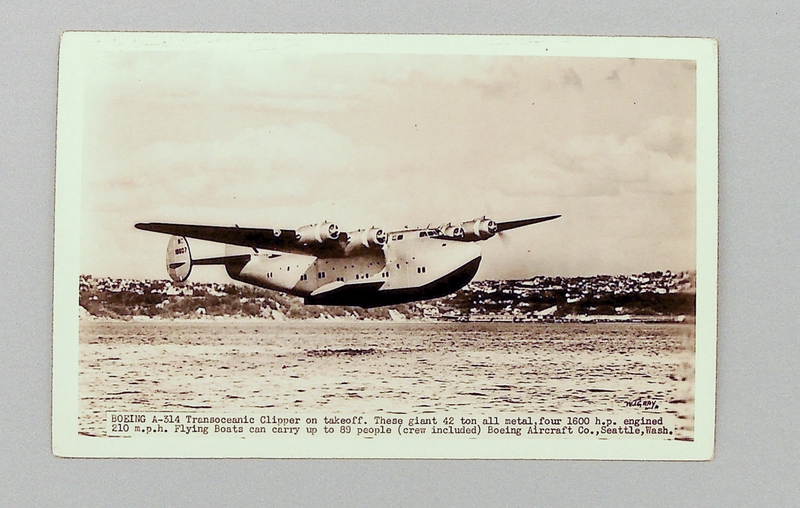Image: postcard: Pan American Airways, Boeing 314 Clipper