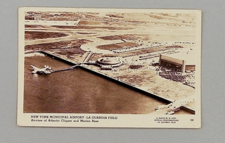 Image: postcard: Pan American Airways, New York Municipal Airport - La Guardia Field, Boeing 314 Clipper