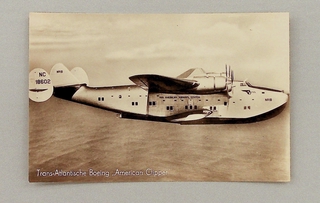 Image: postcard: Pan American Airways, Boeing 314