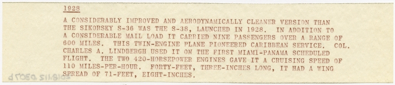 Image: photograph: Pan American Airways System, Sikorsky S-38