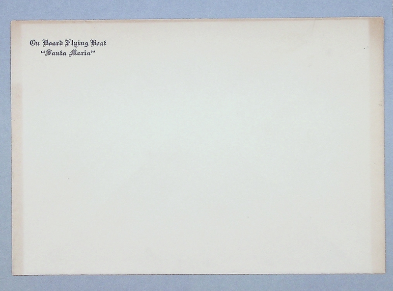 Image: invitation: Aeromarine Airways, “Santa Maria”