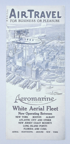 Brochure: Aeromarine Airways, “Air travel for business or pleasure”
