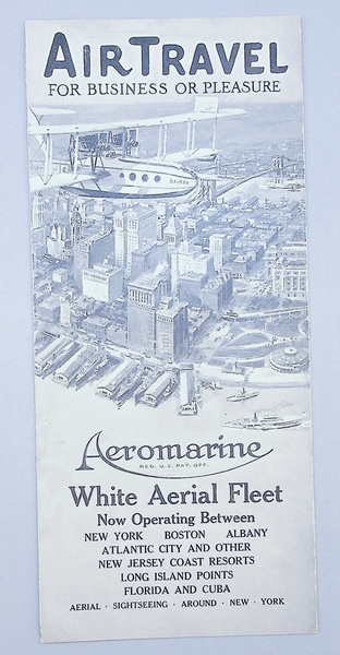 Image: brochure: Aeromarine Airways, “Air travel for business or pleasure”