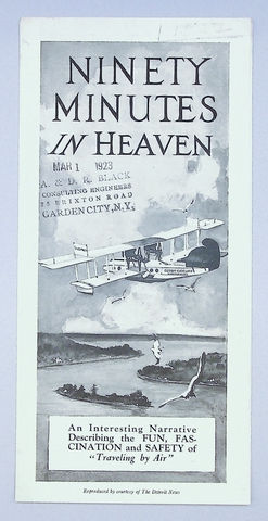 Brochure: Aeromarine Airways, “Ninety minutes in heaven”