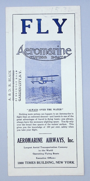 Image: brochure: Aeromarine Airways, “Fly”