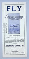 Image: brochure: Aeromarine Airways, “Fly”
