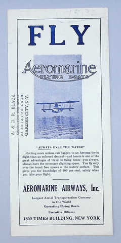 Brochure: Aeromarine Airways, “Fly”