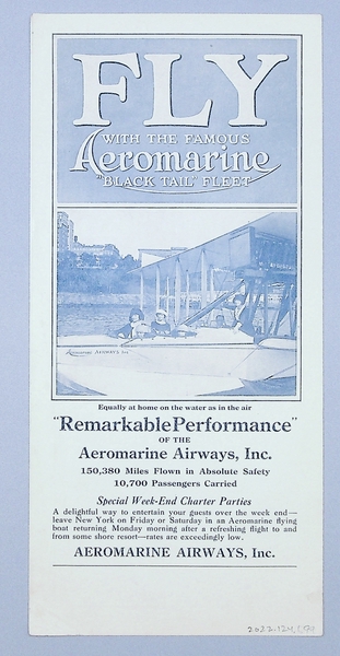 Image: brochure: Aeromarine Airways, “Fly in Aeromarine Flying Boats”