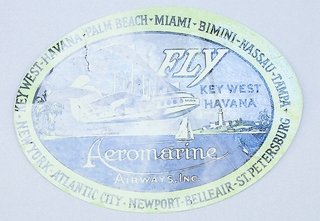 Image: luggage label: Aeromarine Airways